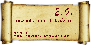 Enczenberger István névjegykártya